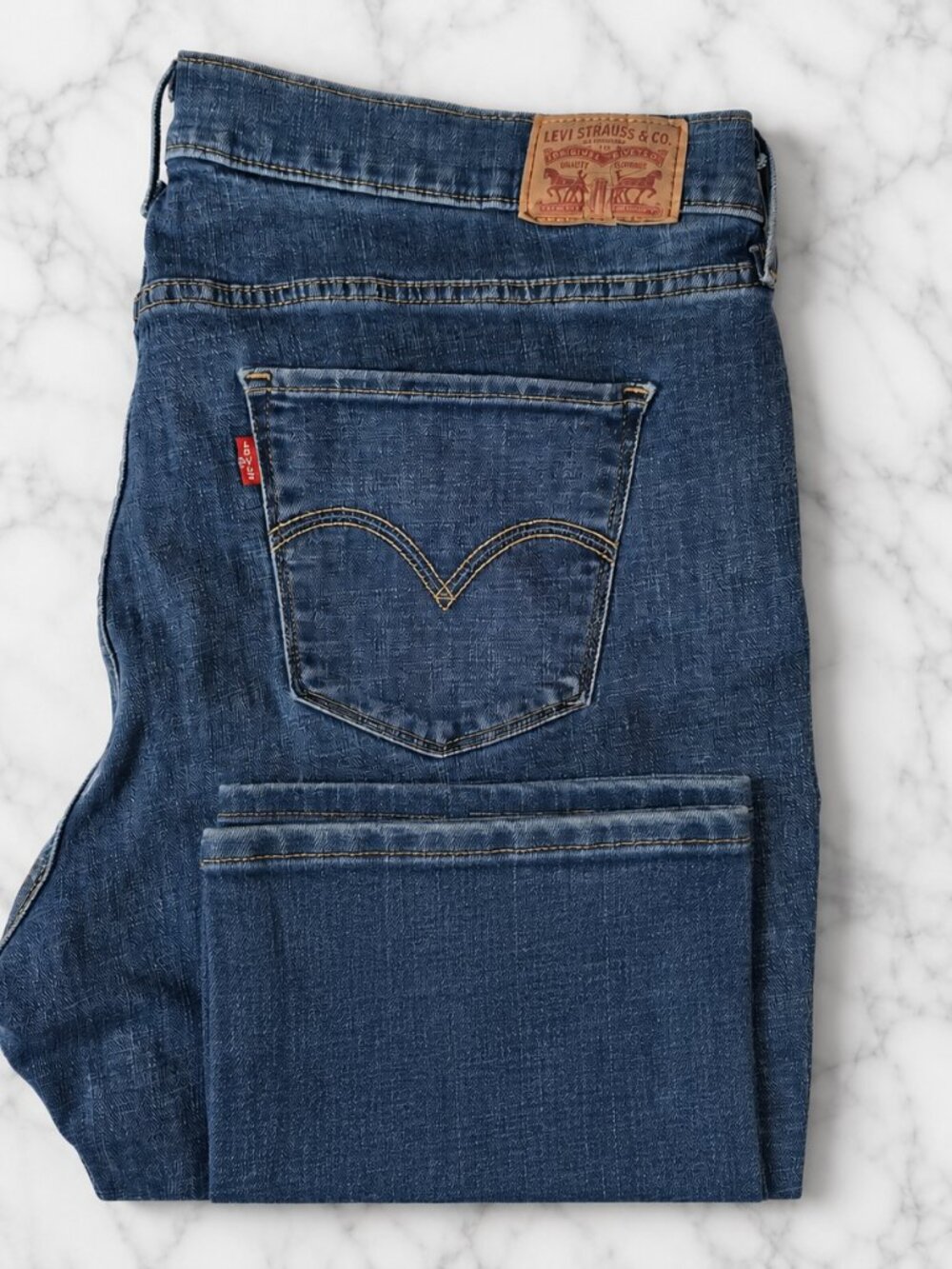 Levis Womens 18W Jeans Blue Classic Straight Plus Size Stretch